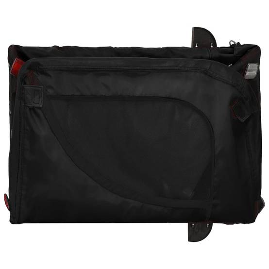 Remorque de vélo pour animaux fer et tissu noir 134 x 68 x 74 cm - PANGIVO - Image 8