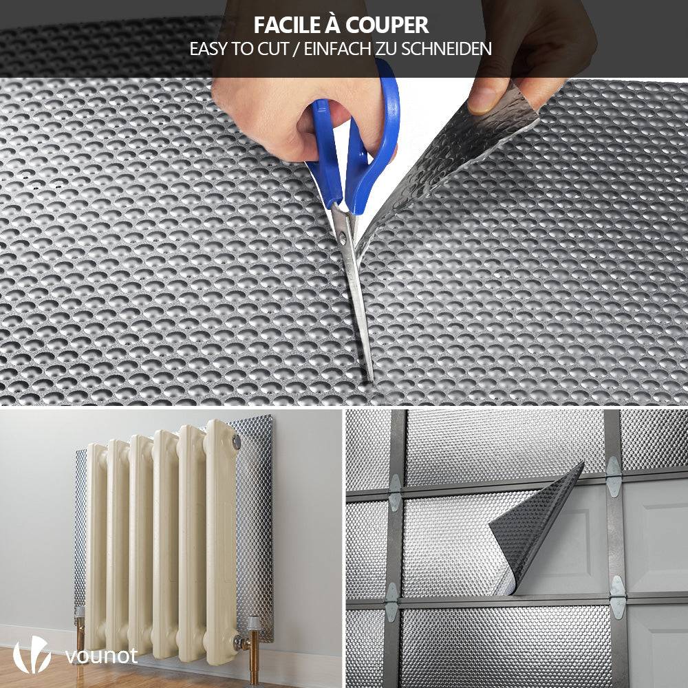 Isolant thermique a bulle double couche aluminium radiateur reflecteur 1.22x20m - Image 6