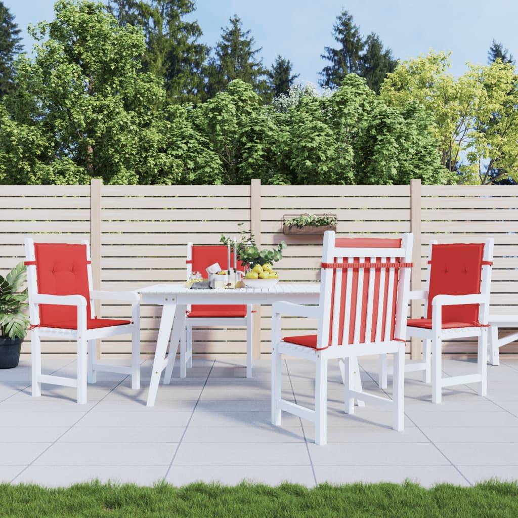 PANGIVO - Coussins de chaise de jardin polyester rouge 100 x 50 x 3 cm - PANGIVO