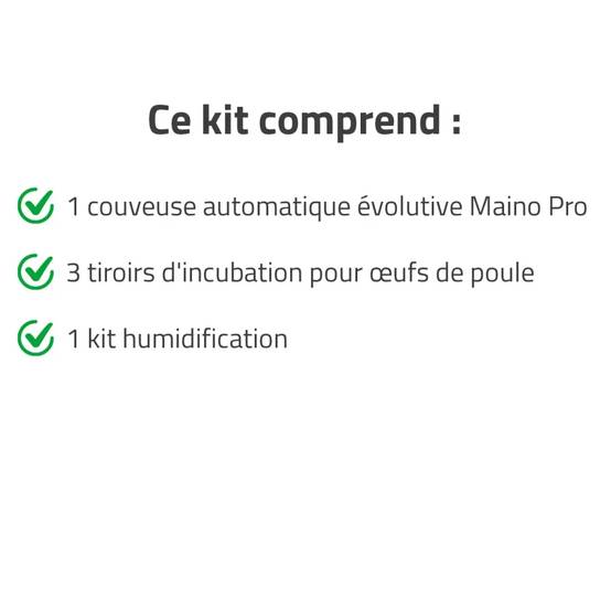 Couveuse + 3 Tiroirs de caille à poule + 1 Kit humidification MAINO - Image 2