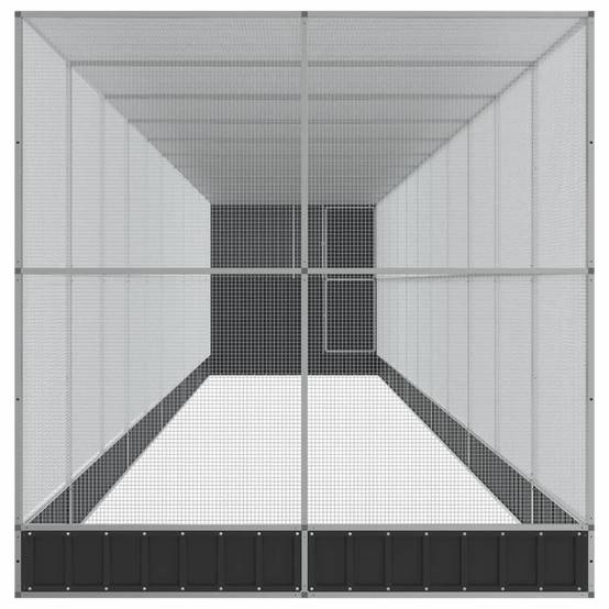 Volière Géante Extension Acier Galvanisé Argent 1244x203x216cm - ComfortXL Outdoor Living - Image 4