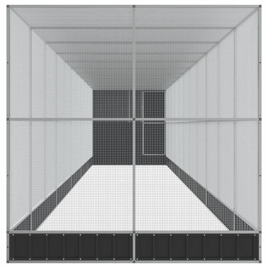 Volière Géante Extension Acier Galvanisé Argent 1244x203x216cm - ComfortXL Outdoor Living - Image 4