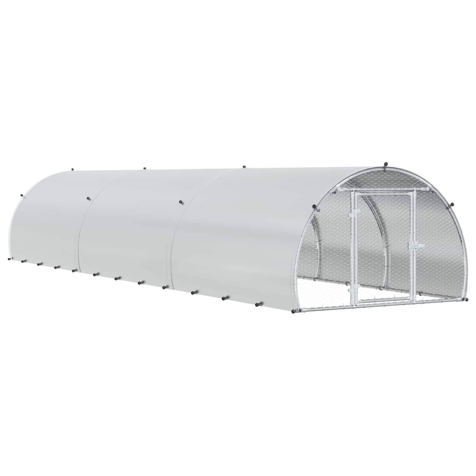 Vidaxl - Poulailler Argenté 600 x 150 x 100 cm Acier galvanisé vidaXL 3434672 - Image 2