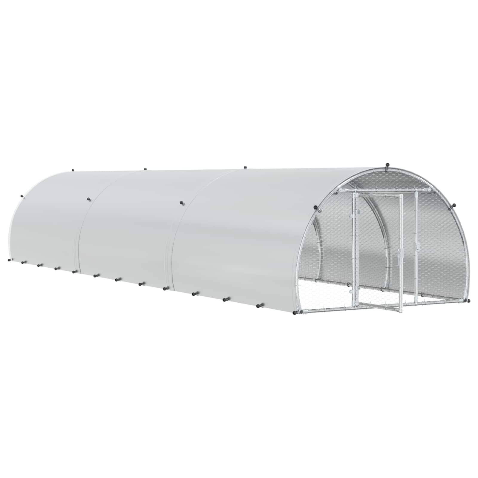 Vidaxl - Poulailler Argenté 600 x 150 x 100 cm Acier galvanisé vidaXL 3434672 - Image 4