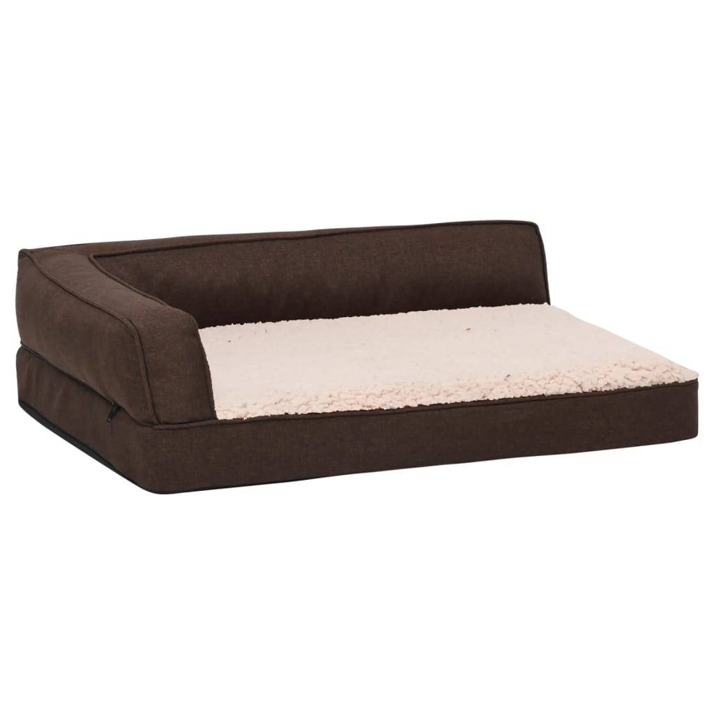 Vidaxl - Matelas de lit ergonomique de chien 60x42 cm Polaire aspect lin vidaXL 171337 - Image 2