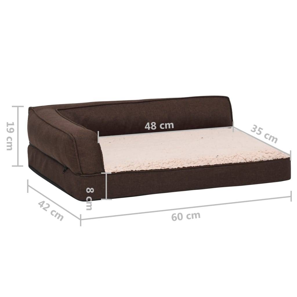 Vidaxl - Matelas de lit ergonomique de chien 60x42 cm Polaire aspect lin vidaXL 171337 - Image 3