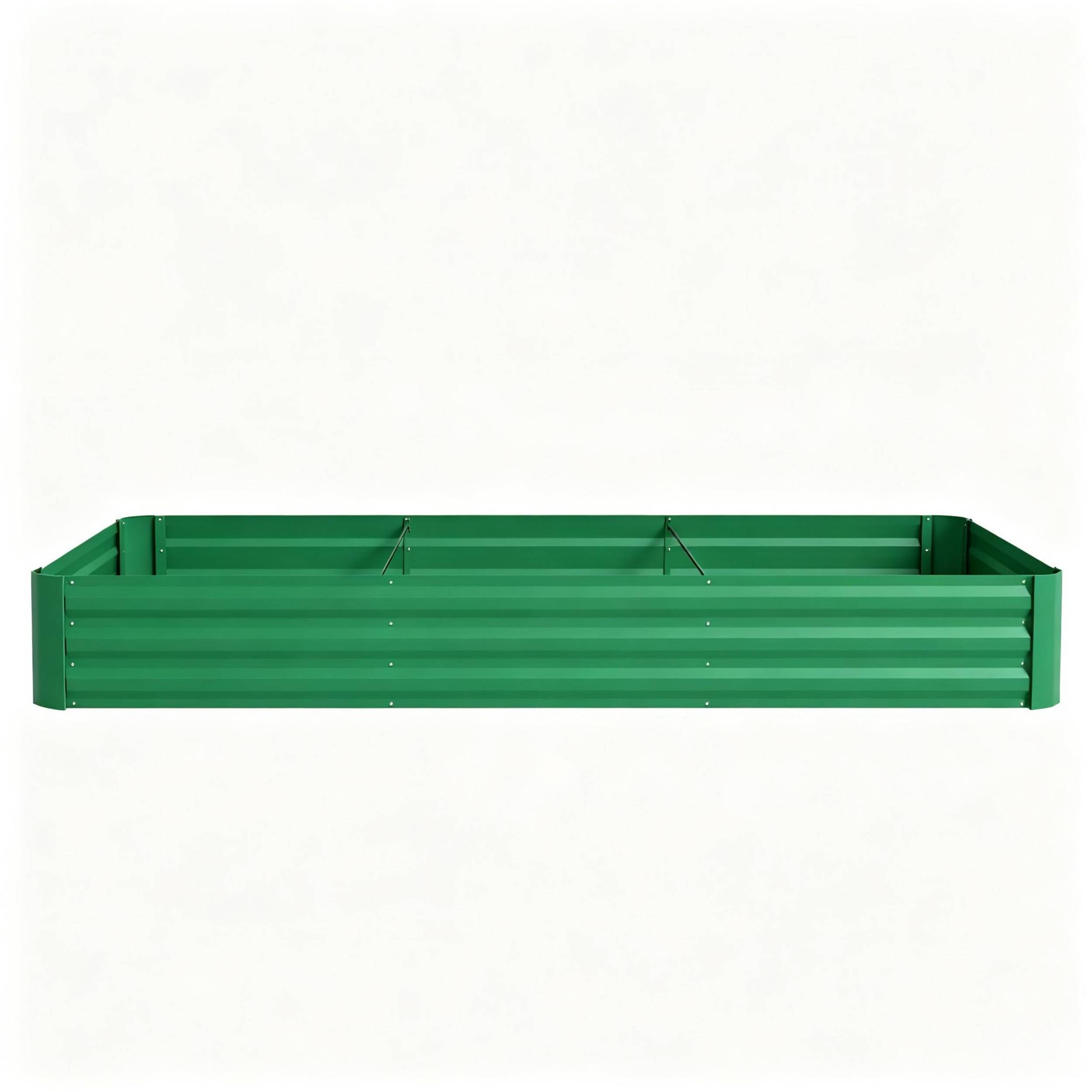 ComfortXL - Bac potager surélevé acier galvanisé vert 240 x 120 x 30 cm jardin drainage ouvert - ComfortXL Outdoor Living - Image 2