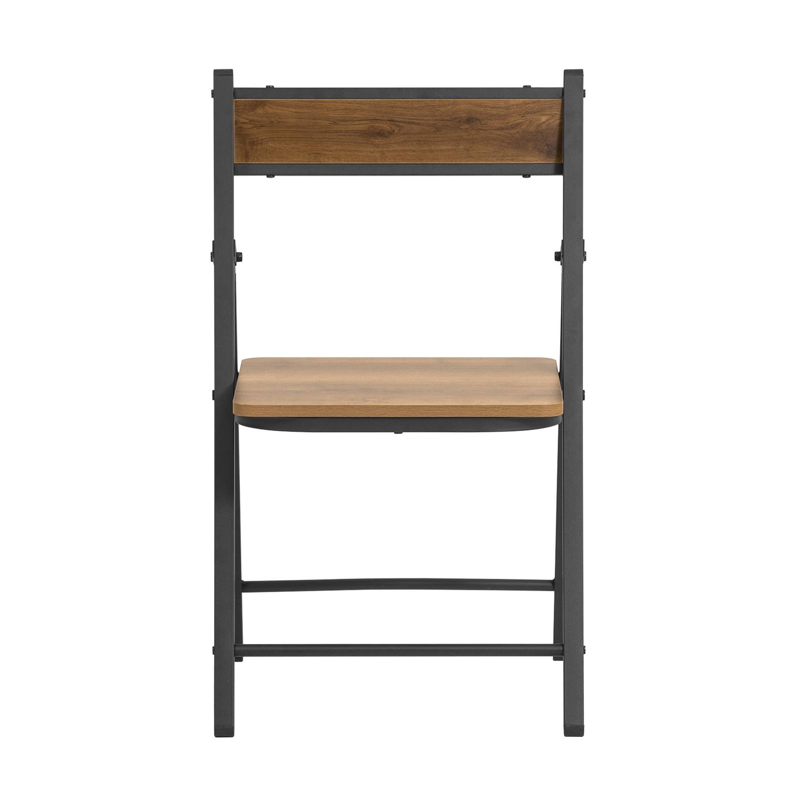 SoBuy Chaise Pliante Robuste en Bois et Métal Style Industriel pour Cuisine Bureau Visiteur Pliable 46 x 48 x 80 cm FST88-PF - Image 1