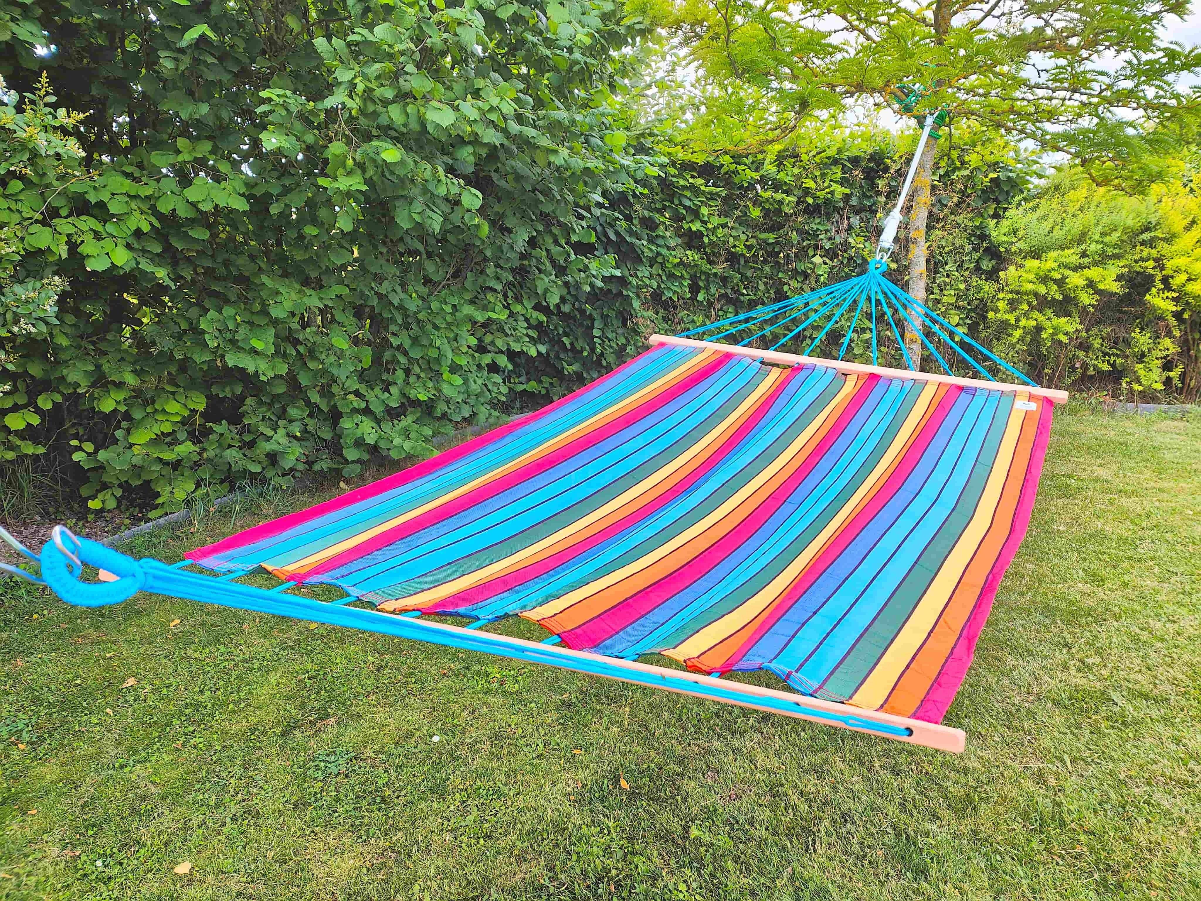 Jobek - Hamac KOUPLE 350x140 cm en Polypropylène Multicolore certifié FSC 100% JOBEK - Image 2