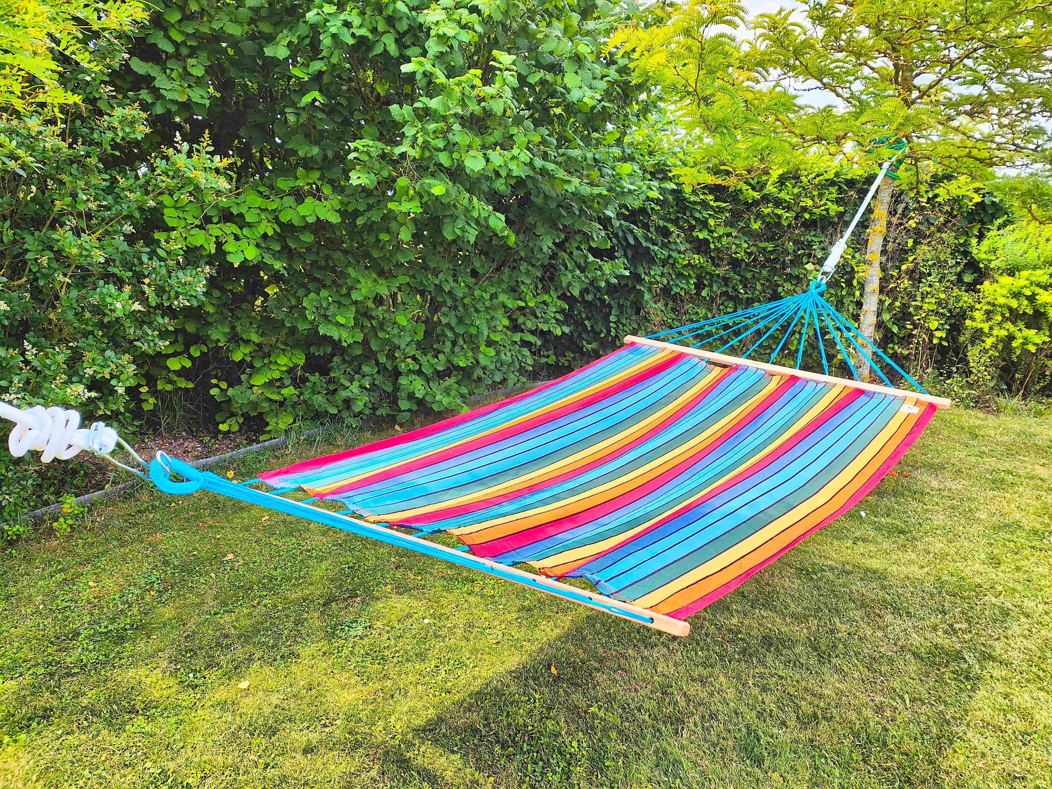 Jobek - Hamac KOUPLE 350x140 cm en Polypropylène Multicolore certifié FSC 100% JOBEK - Image 4