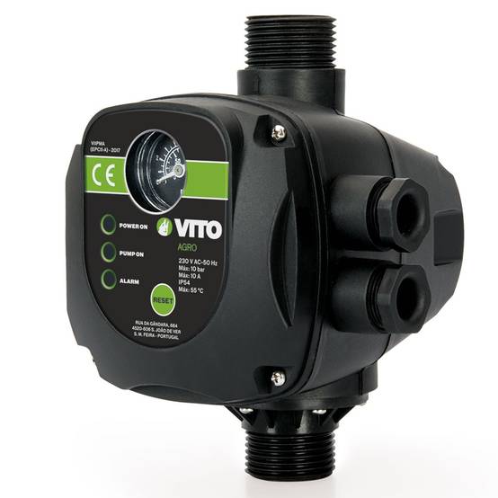Régulateur de pression avec manomètre 1.5 - 10 bar 230V IP65 VITO - Image 1