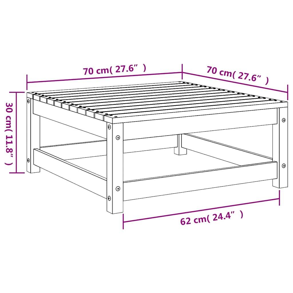 Set de Jardin 2 Pièces Bois de Pin Massif avec Canapé Central et Repose-pied pour Balcon Blanc – ComfortXL Outdoor Living - Image 6