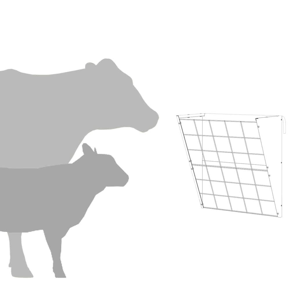 Râtelier Foin Mural Acier 5kg Alimentation Chevaux Chèvres Noir - ComfortXL Outdoor Living - Image 8