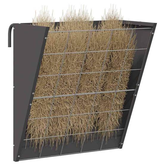 Râtelier Foin Mural Acier 5kg Alimentation Chevaux Chèvres Noir - ComfortXL Outdoor Living - Image 3