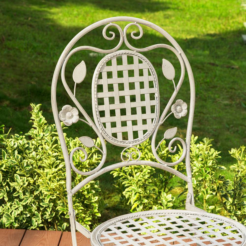 Sobuy - 3pcs Salon de Jardin 2 Personnes - 2 Chaises de Jardin + 1 Table Bistrot Pliantes Ensemble de Jardin Table Ronde L 60 x I 60 x H 77cm SoBuy - Image 6