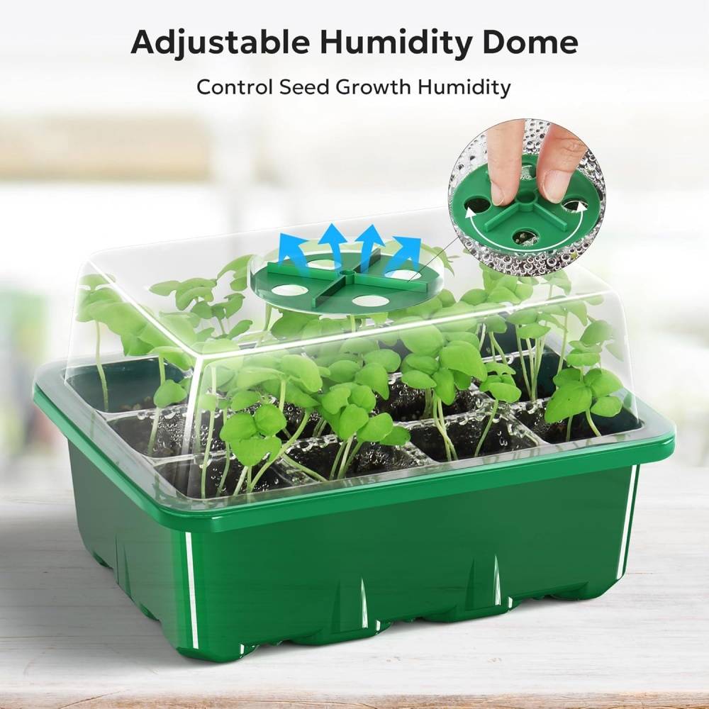 DtopbuyAge - Serre pour semis - Lot de 10 - avec dôme d'humidité et bac de récupération - Réutilisable - DtopbuyAge - Image 5