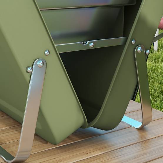 Barbecue à charbon portable acier vert 47 x 30 x 28 cm - PANGIVO - Image 9