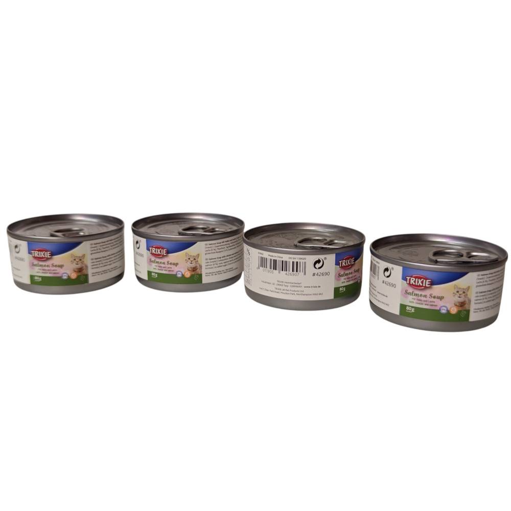 Trixie - Soupe au poulet et au saumon 4 x 80 g pour chat - Image 3