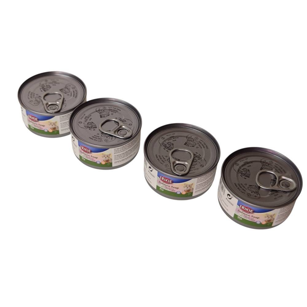 Trixie - Soupe au poulet et au saumon 4 x 80 g pour chat - Image 1