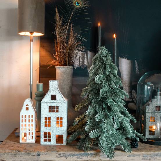 Petit sapin de Noël artificiel de table 50 cm - style nobilis - Little Grove - Image 2