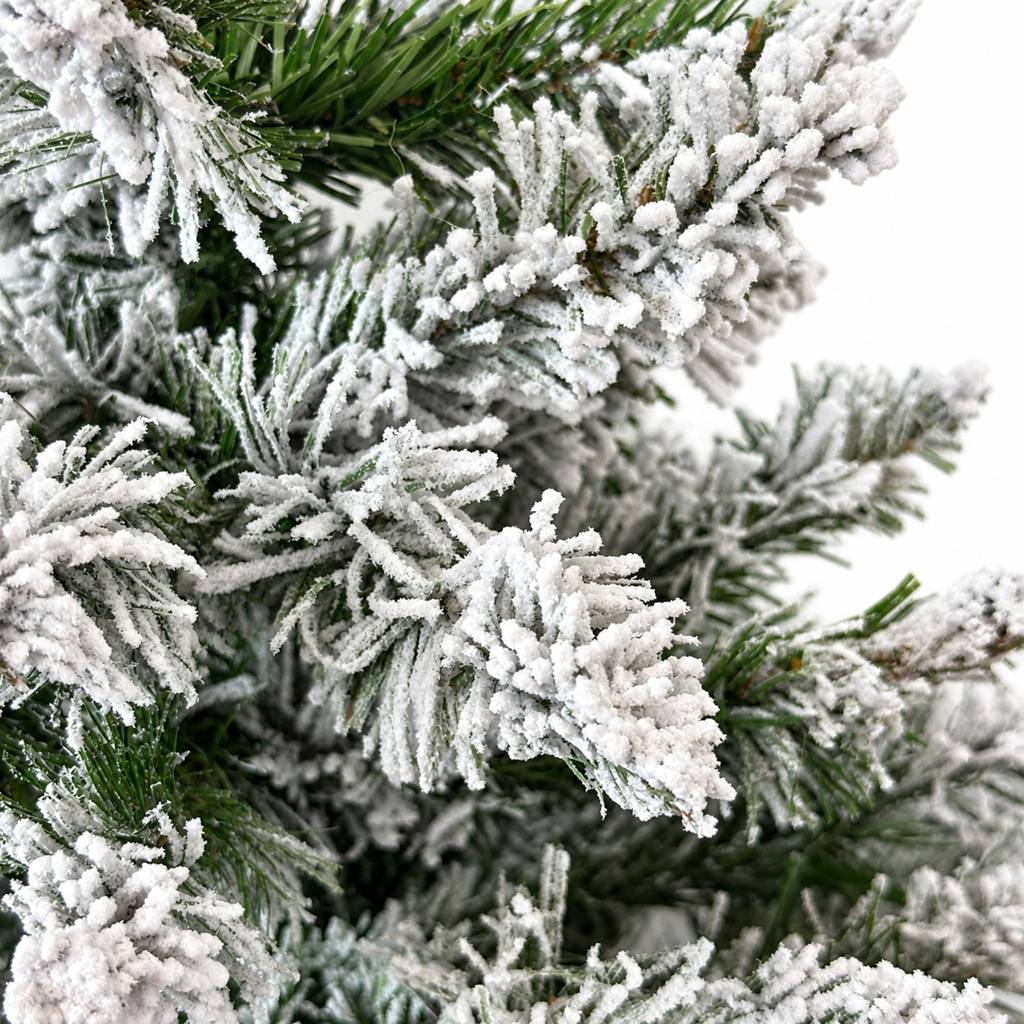 Petit sapin de Noël artificiel de table enneigé 60 cm avec pot en jute - Frosted - Little Grove - Image 2