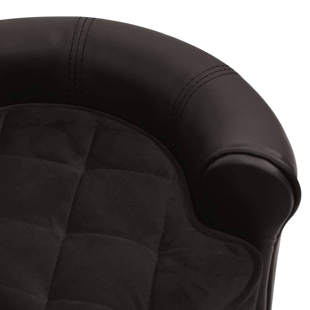Vidaxl - Canapé pour chien Marron 48x48x32 cm Peluche et similicuir vidaXL 170958 - Image 4