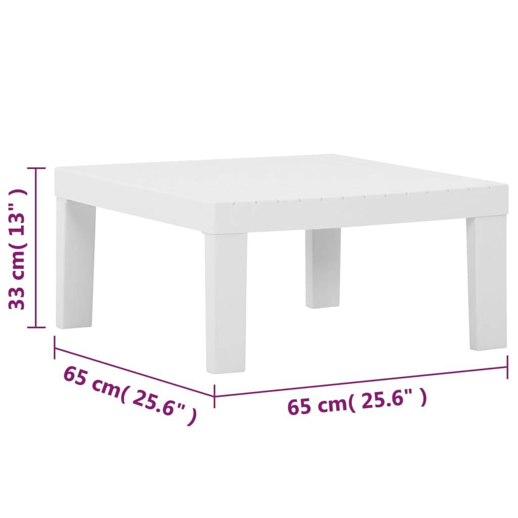 Vidaxl - Salon de jardin 4 pcs avec coussins Plastique Blanc vidaXL 3059831 - Image 3