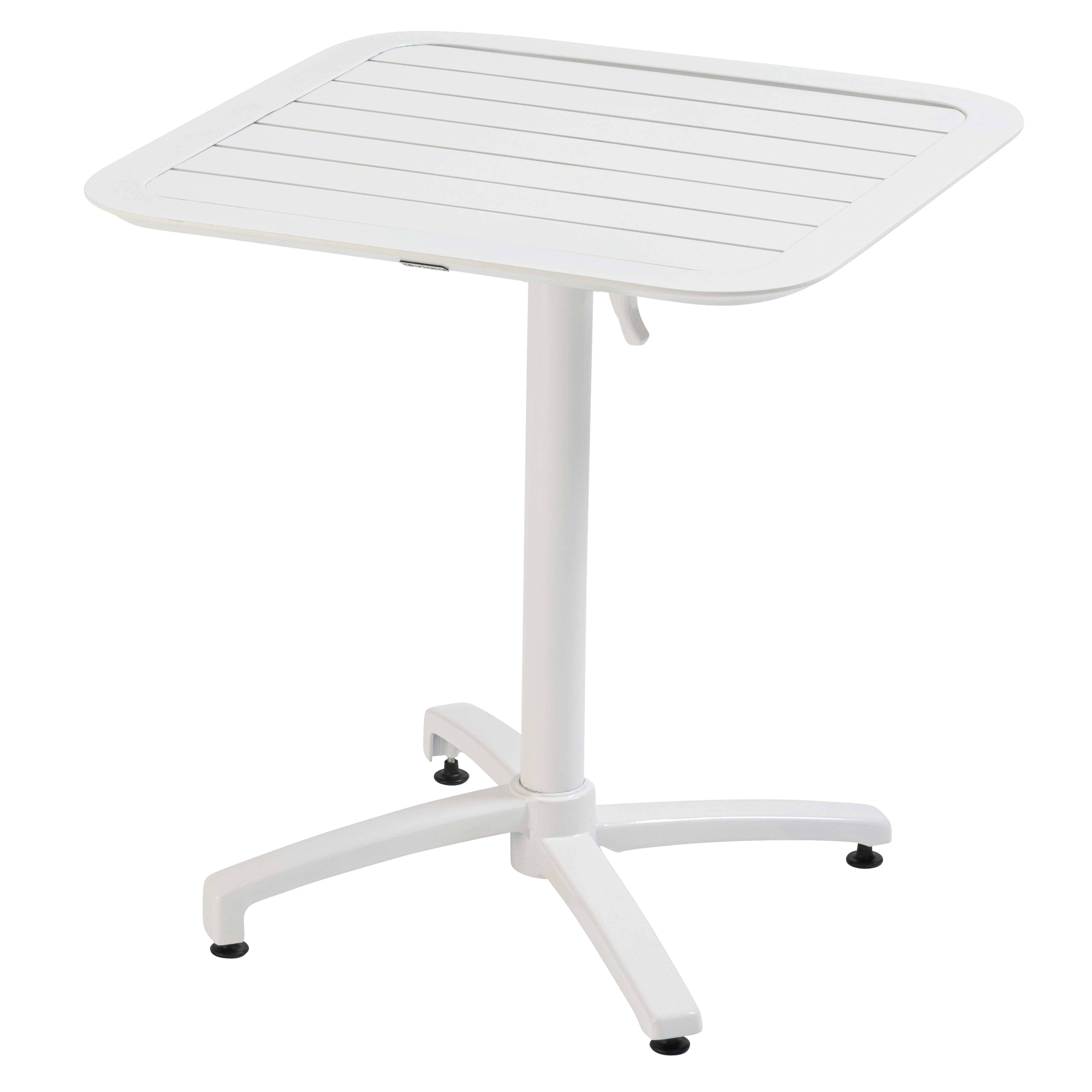 Oviala - Table inclinable de terrasse 70 x 70 cm blanc Almada - Oviala - Image 1