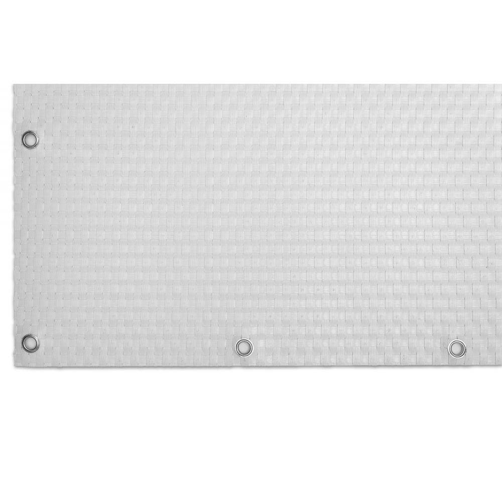 Rattan Art - Brise-vue en résine tressée avec oeillets métalliques coloris blanc 1 x 3 m - Image 3