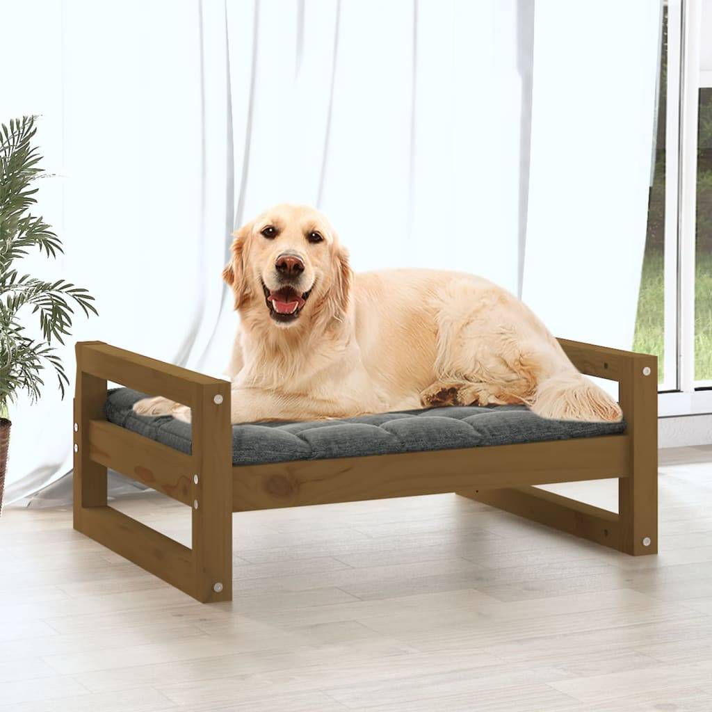 Vidaxl - Lit pour chien Marron miel 75,5x55,5x28 cm Bois de pin solide vidaXL 821480 - Image 4