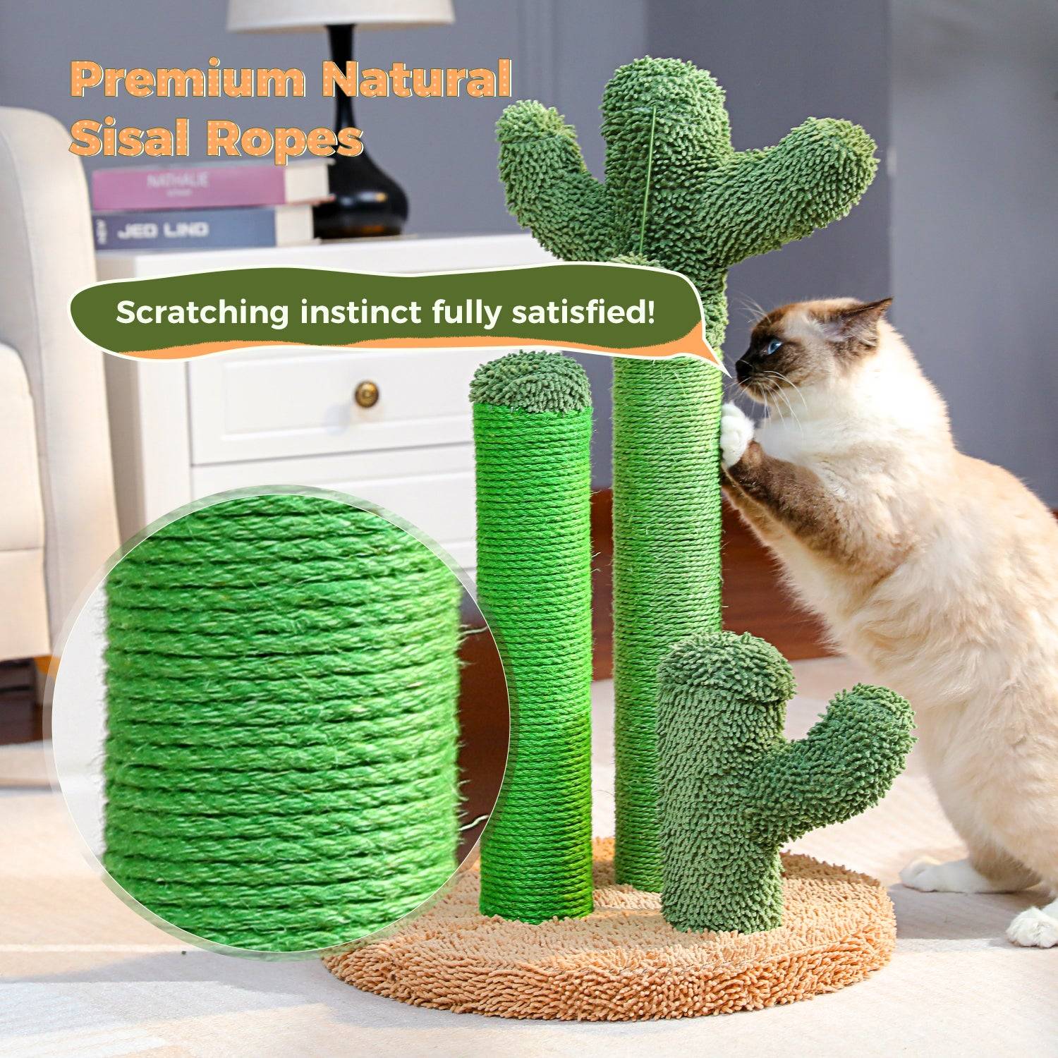 Arbre à Chat Cactus Lot de 3 Vert (XL) PAWZ Road - Image 6