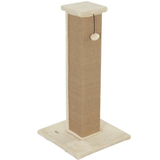 Poteau Griffoir Haut pour Chat 81 cm en Jute avec Balle de Jeu et Base Stable Beige - ComfortXL Outdoor Living - Image 2
