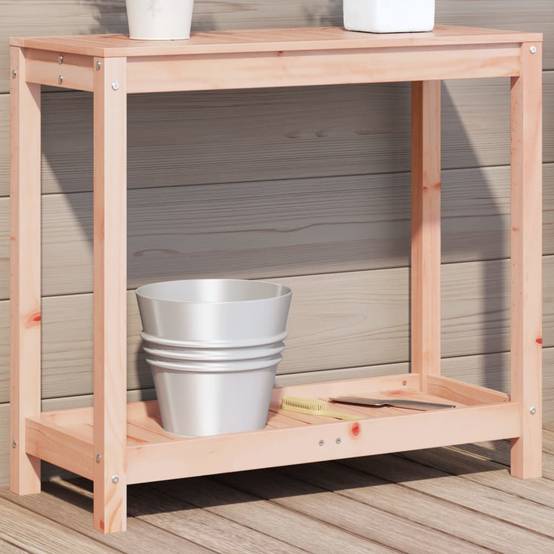 Établi de jardinier en Bois de Douglas massif Avec étagère de rangement pour Jardin Serre 82.5x35x75 cm – ComfortXL Outdoor Living - Image 1