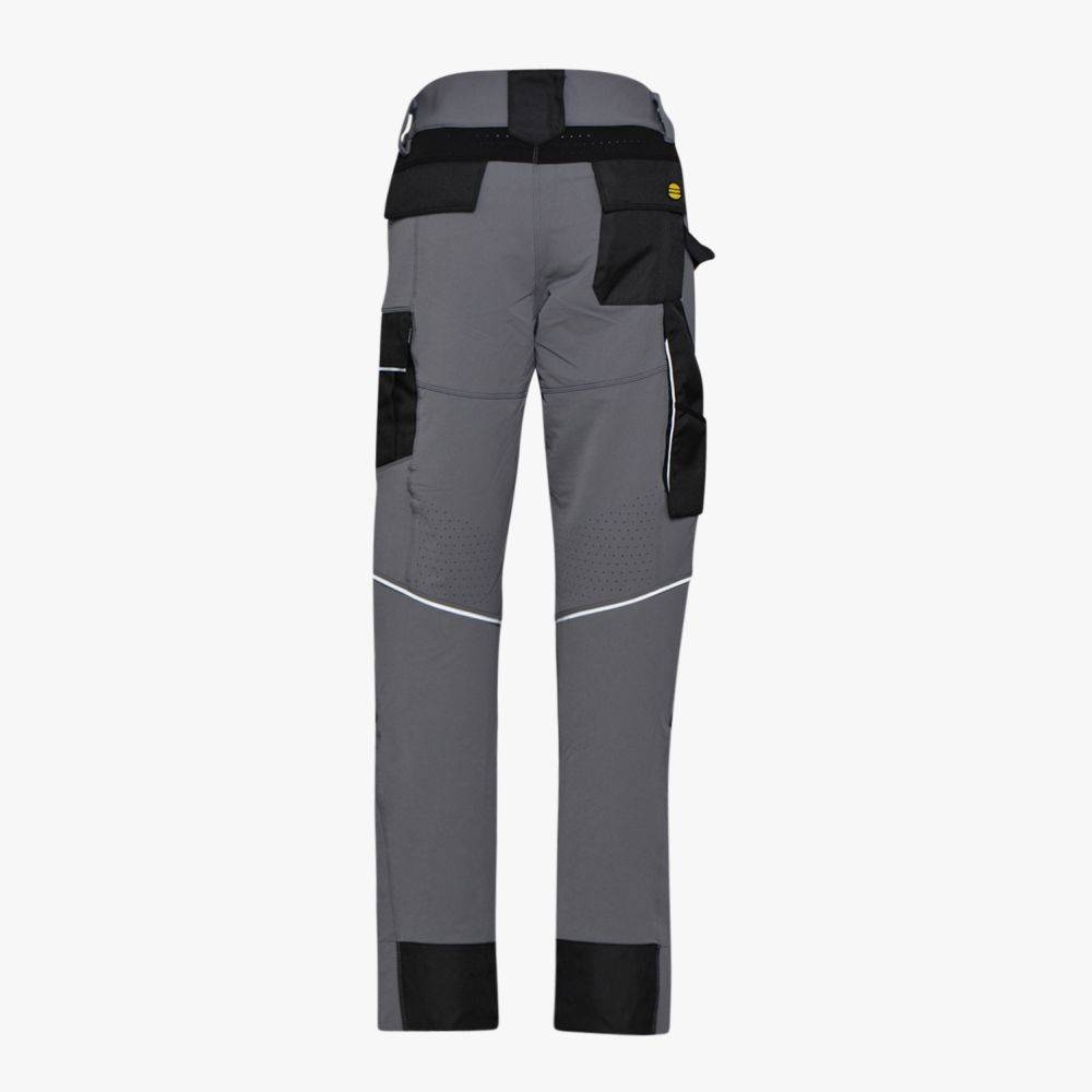 Diadora - Pantalon de travail multipoches Stretch carbon performance DIADORA Gris XS - Image 2