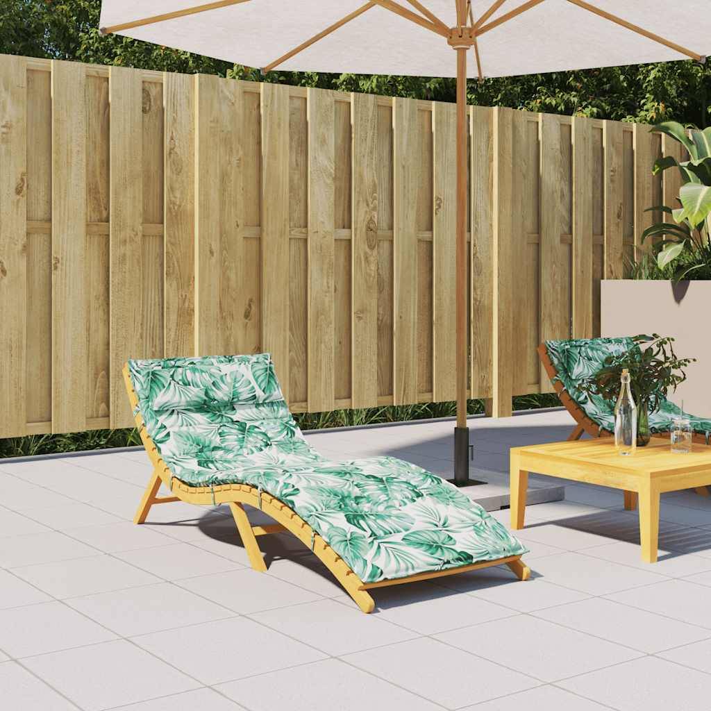 Coussin Bain de soleil | Coussin de chaise longue motif de feuilles 180x60x4 cm Maison Chic - Image 2