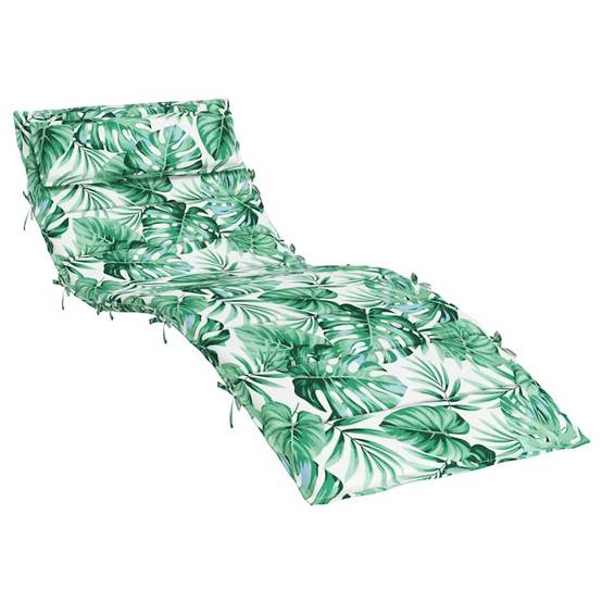 Coussin Bain de soleil | Coussin de chaise longue motif de feuilles 180x60x4 cm Maison Chic - Image 1