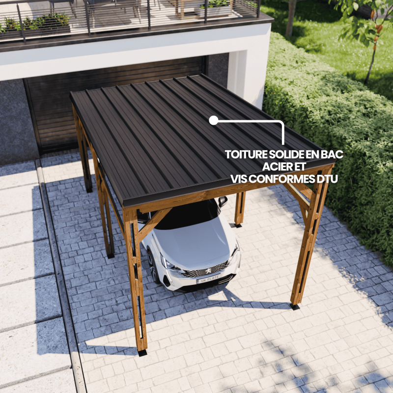 Cerland - Carport solaire bois Elio - 15,5 m² - Image 3