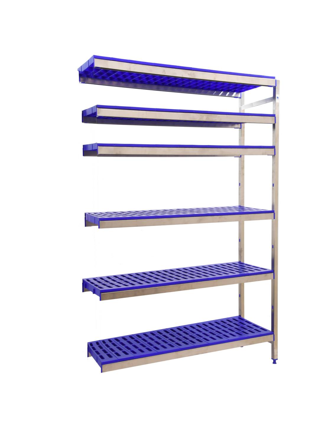 Etagère Sans Vis Simoninox Aditiooranl 6pp/2000x860x500 A.inox/bleu 2000x860x500 - Simonrack