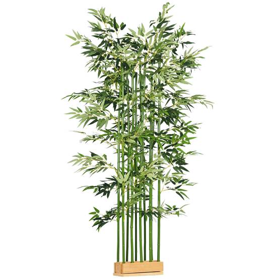 Bambou artificiel plante décorative aspect réaliste facile entretien maison 180 cm haut vert - Image 1