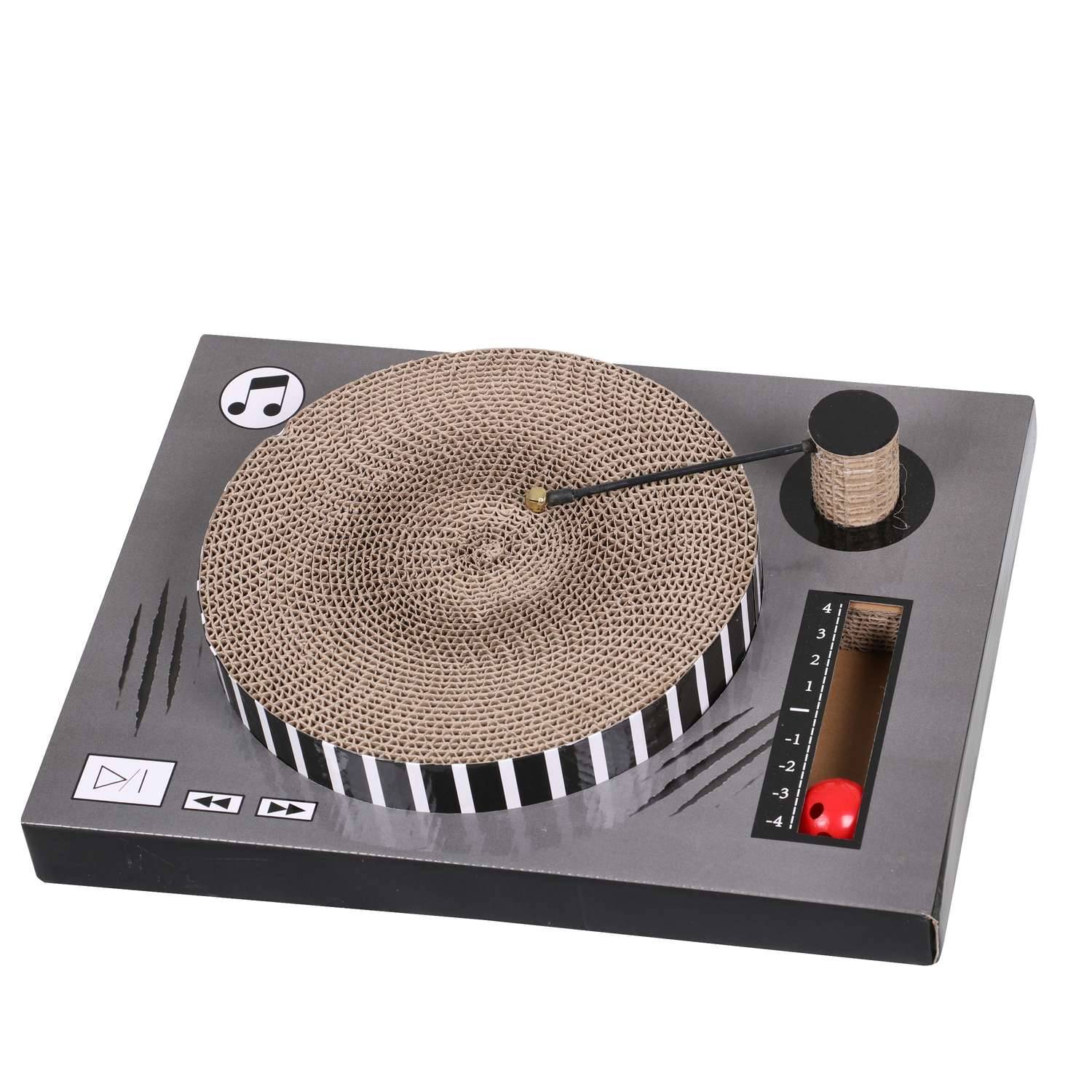 Sans Marque - Griffoir platine vinyle avec herbe à chat - Toilinux - Image 1