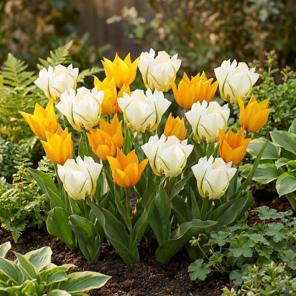 La Green Touch - Tulipe Sunbath jaune et blanc - 15 bulbes - calibre 11/12 - Image 2