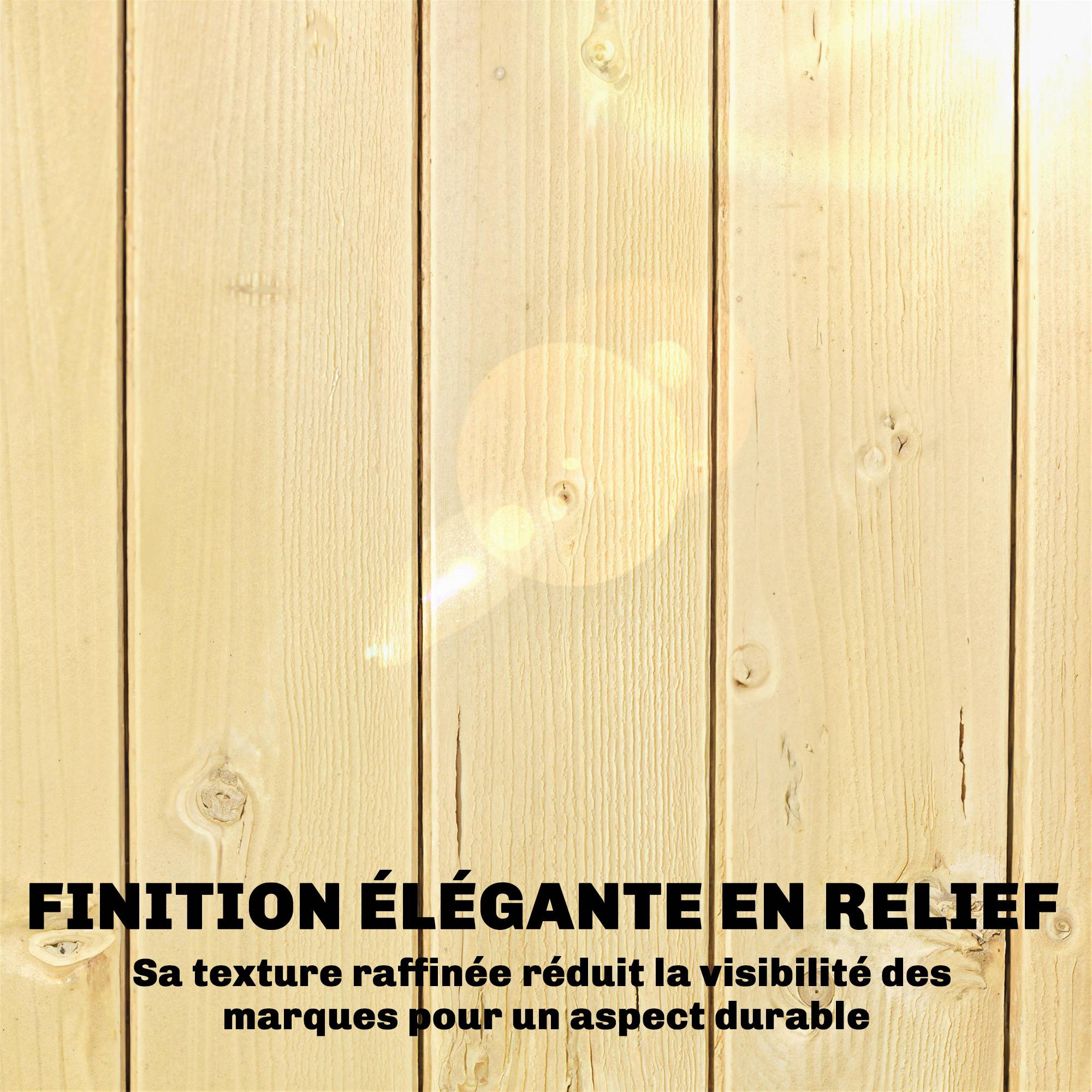 Armoire de Jardin Bois de Sapin Rangement Outils Toit Galvanisé 85x58x213cm Bois Naturel - ComfortXL Outdoor Living - Image 10