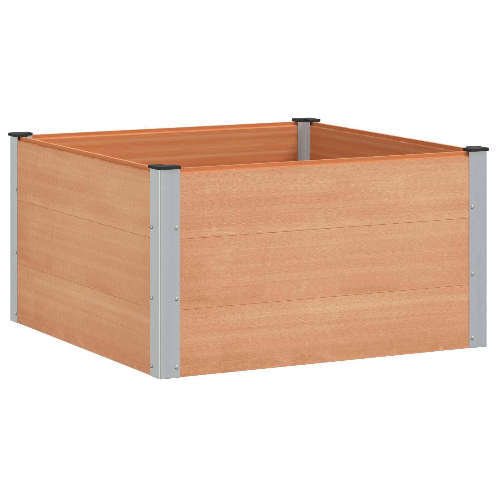 Prolenta Premium - Jardinière aluminium marron 100 x 100 x 54 cm - Prolenta premium p388.3 - Image 1