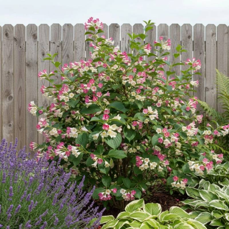 Weigela Marjorie, Weigelia à fleurs Rose - feuillage Caduc - Pot de 7,5L - 60/80 cm-  hauteur à maturité De 1,00 m à 1,50 m - Image 3