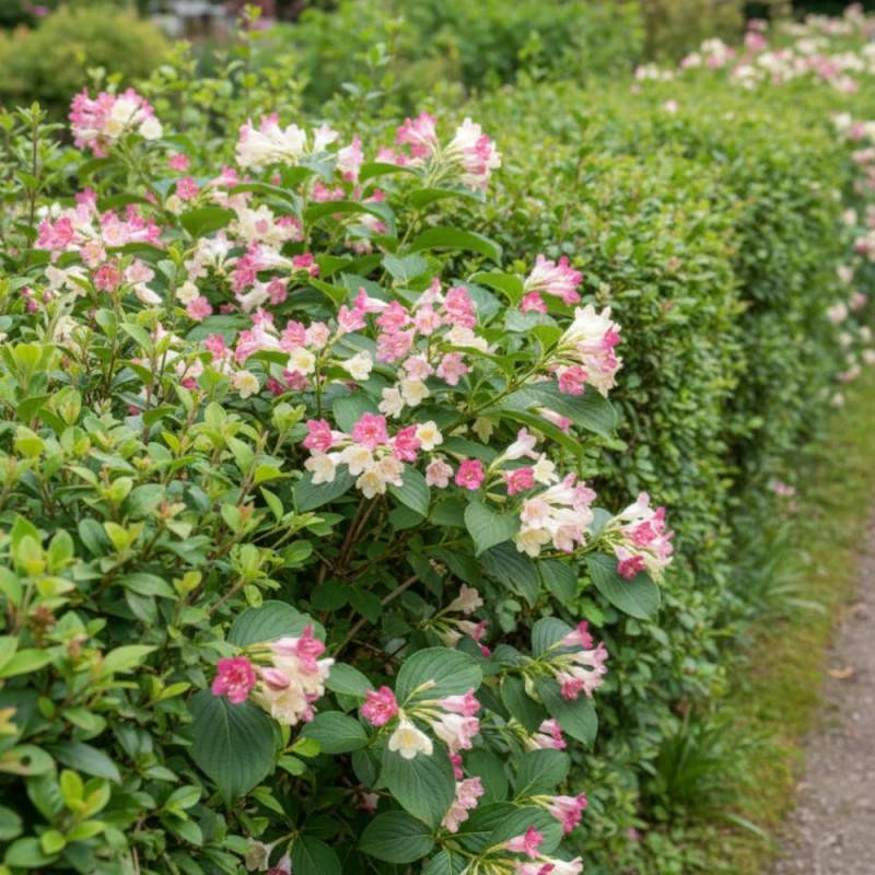 Weigela Marjorie, Weigelia à fleurs Rose - feuillage Caduc - Pot de 7,5L - 60/80 cm-  hauteur à maturité De 1,00 m à 1,50 m - Image 4