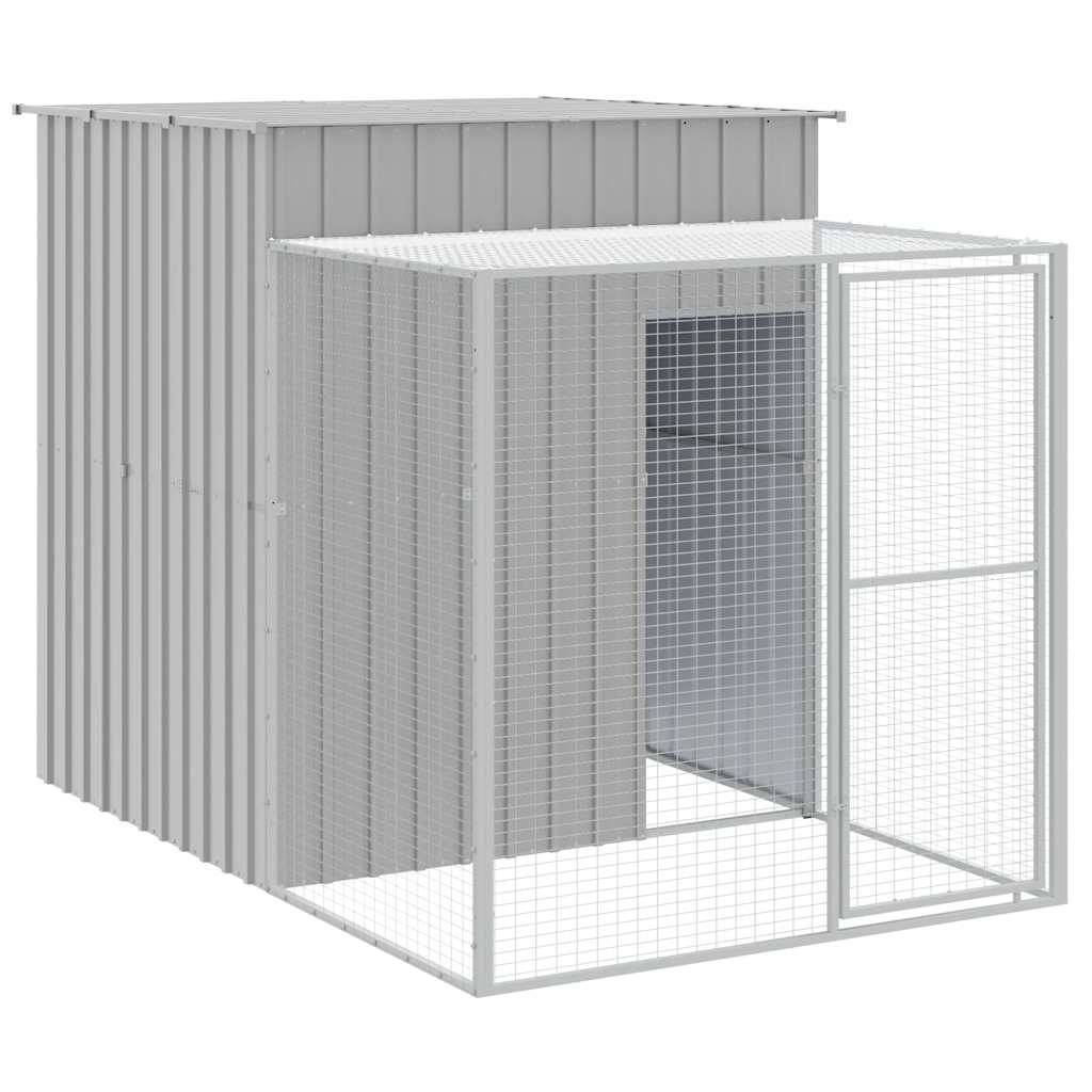 Vidaxl - Poulailler avec cour gris clair 165x251x181 cm acier galvanisé vidaXL 172368 - Image 2