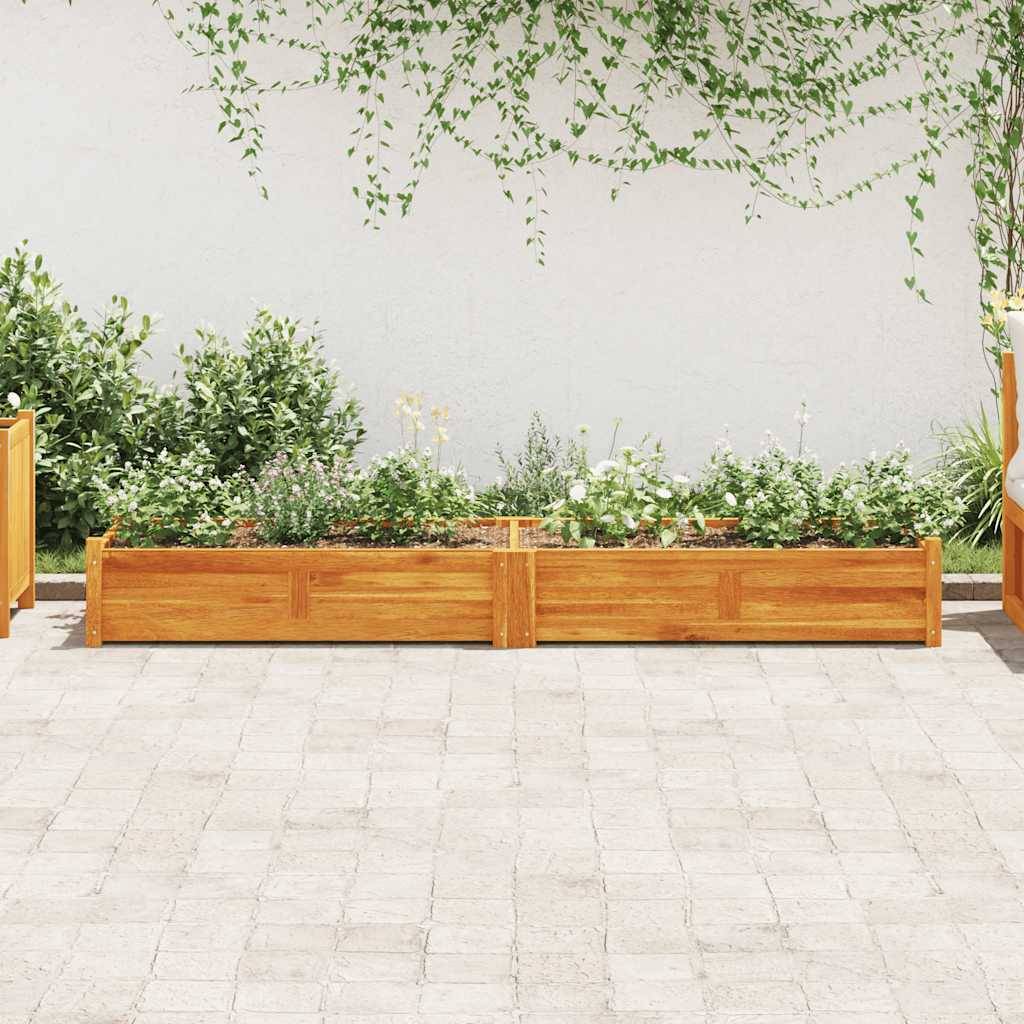 Grande jardinière 200cm en bois d'acacia pour potager terrasse jardin Brun – ComfortXL Outdoor Living - Image 3