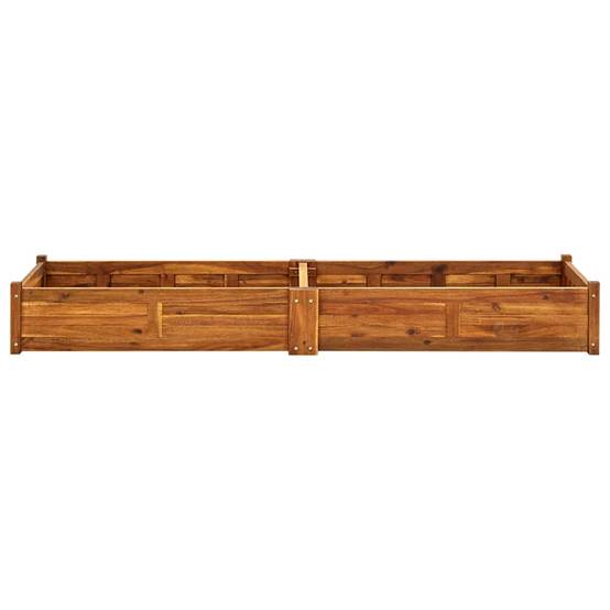 Grande jardinière 200cm en bois d'acacia pour potager terrasse jardin Brun – ComfortXL Outdoor Living - Image 4