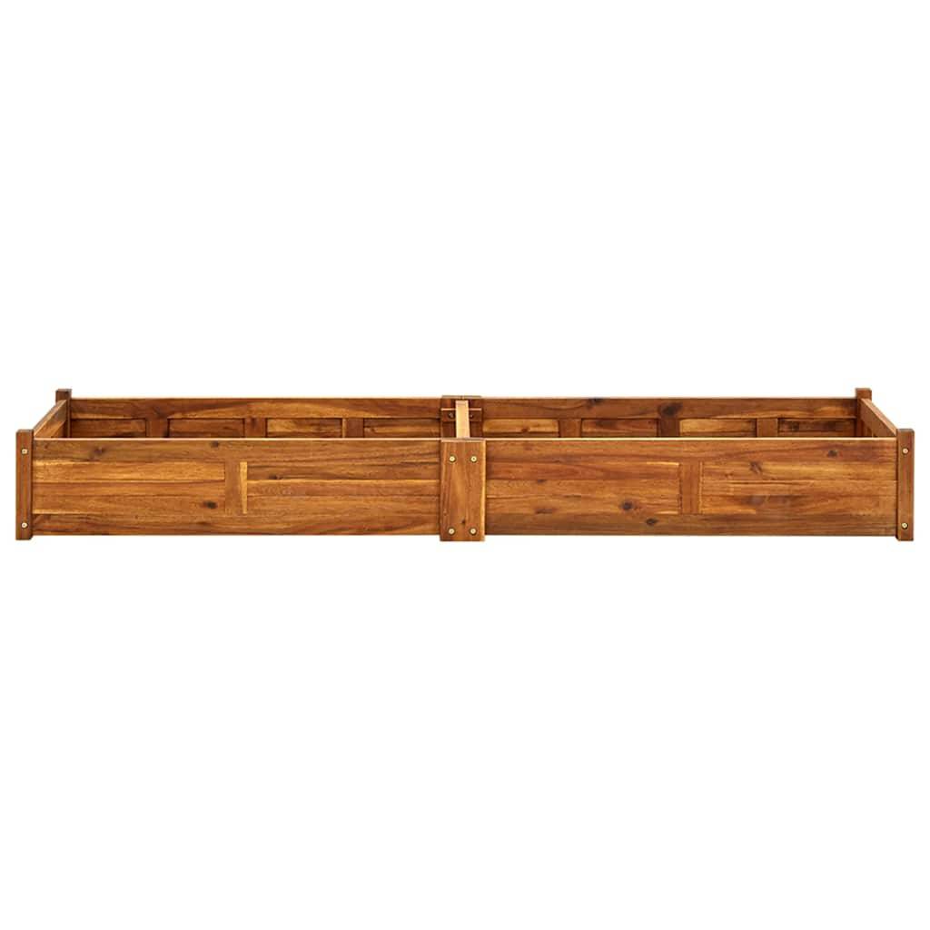 Grande jardinière 200cm en bois d'acacia pour potager terrasse jardin Brun – ComfortXL Outdoor Living - Image 4