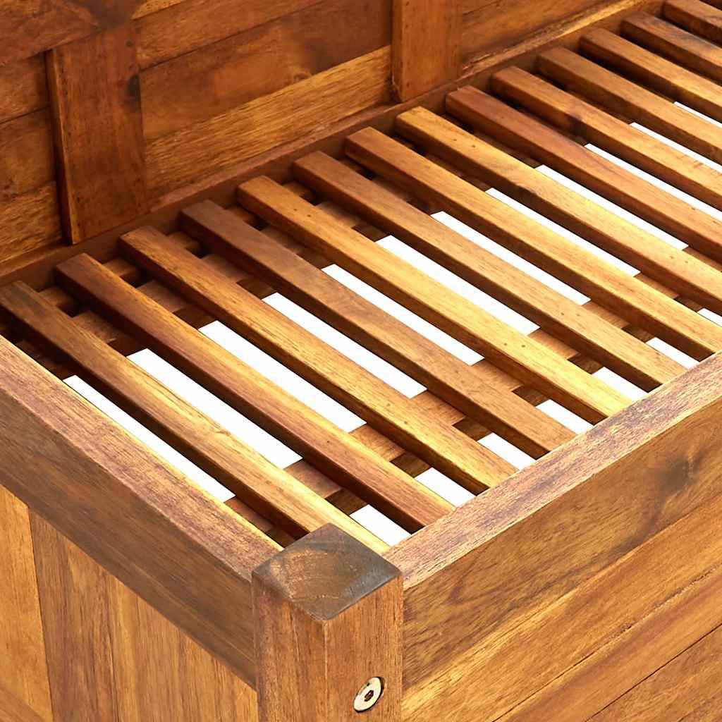 Grande jardinière 200cm en bois d'acacia pour potager terrasse jardin Brun – ComfortXL Outdoor Living - Image 7